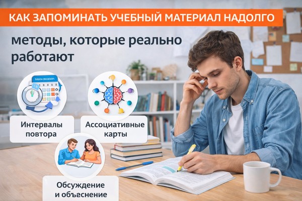 Как запоминать учебный материал надолго: методы, которые реально работают