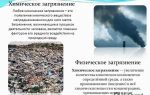 Химическое загрязнение окружающей среды – биология